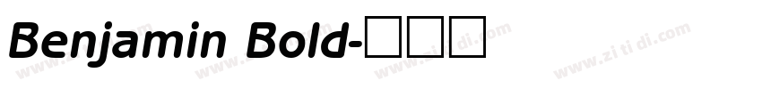 Benjamin Bold字体转换